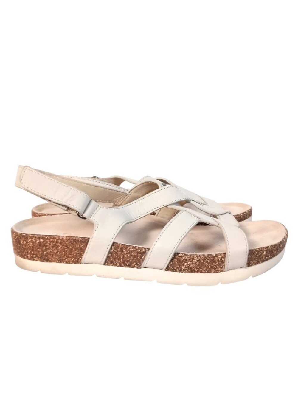 ABEO Lacy Women Sz 9 Leather Strappy Sandals Orthotic Comfort Adjustable Footbed